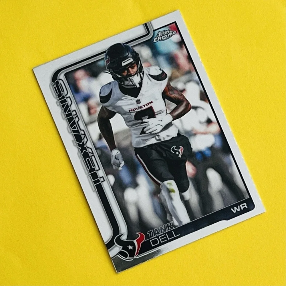 2025 Topps Chrome NFL Football Tank Dell #123 Houston Texans Base Card